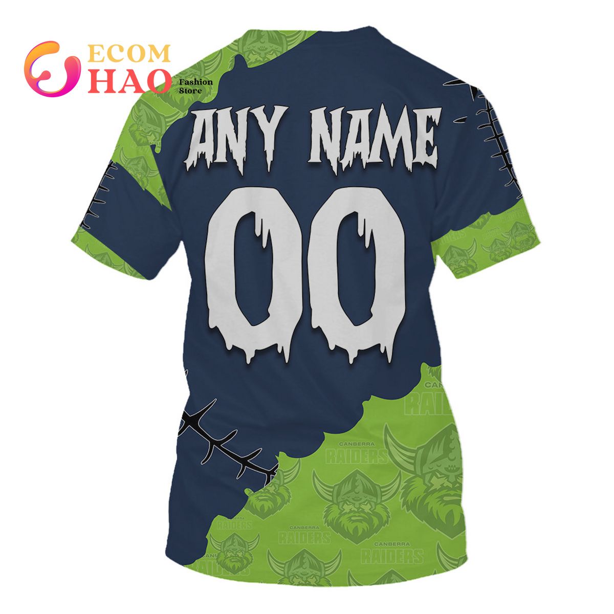 NRL Canberra Raiders Custom Name Number 2021 ANZAC Day Jersey T-Shirt