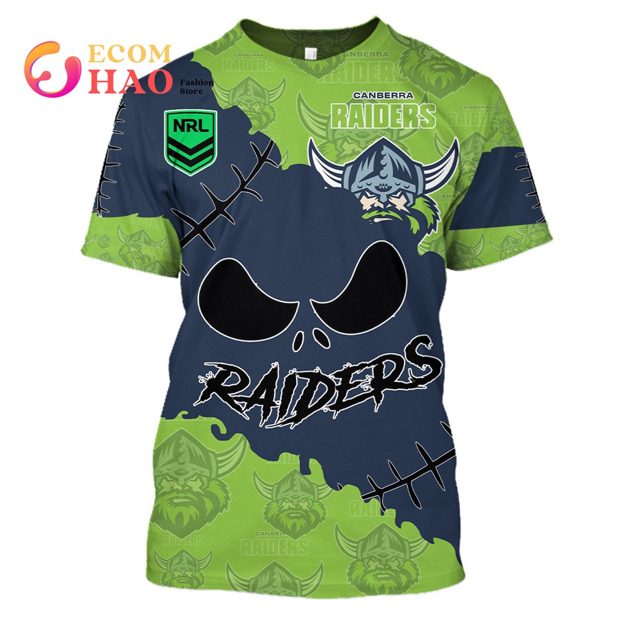 NRL Canberra Raiders Custom Name Number 2021 ANZAC Day Jersey T-Shirt