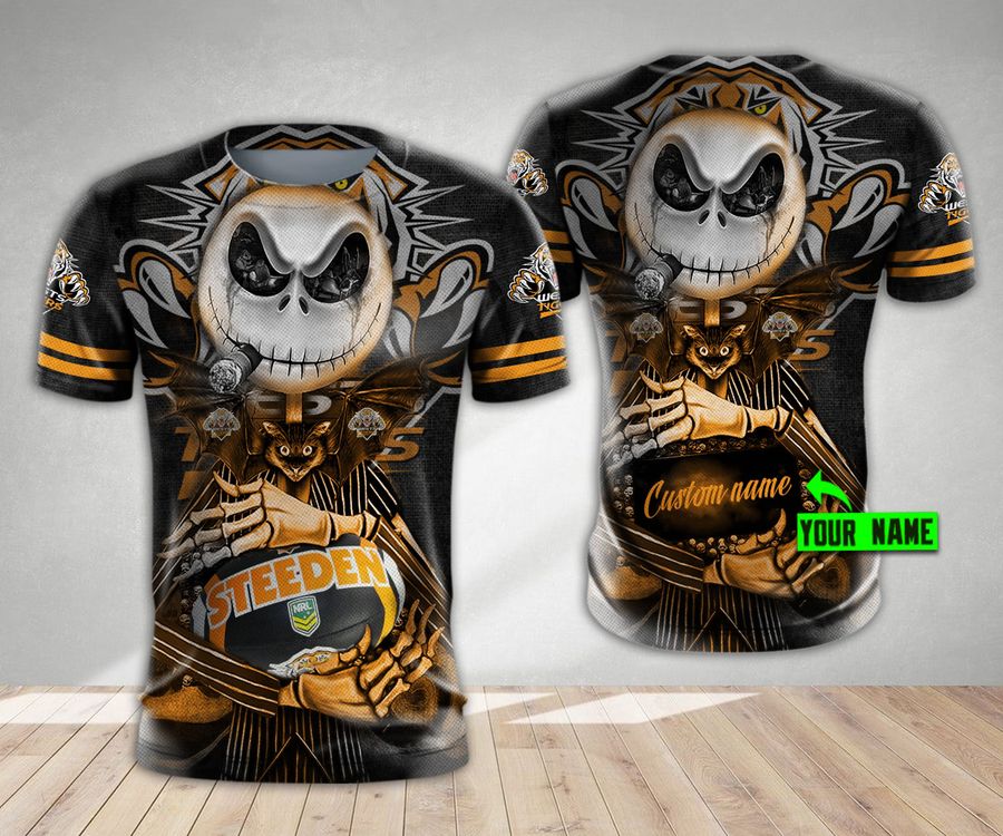 NRL Wests Tigers Custom Name Number 2023 Away Jersey T-Shirt