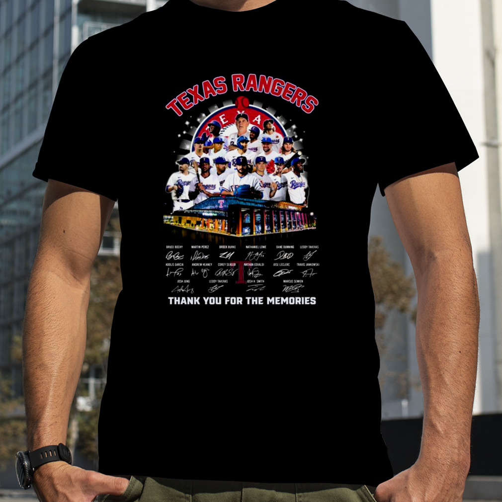 Texas Rangers Players 2023 Thank You For The Memories Signatures Shirt