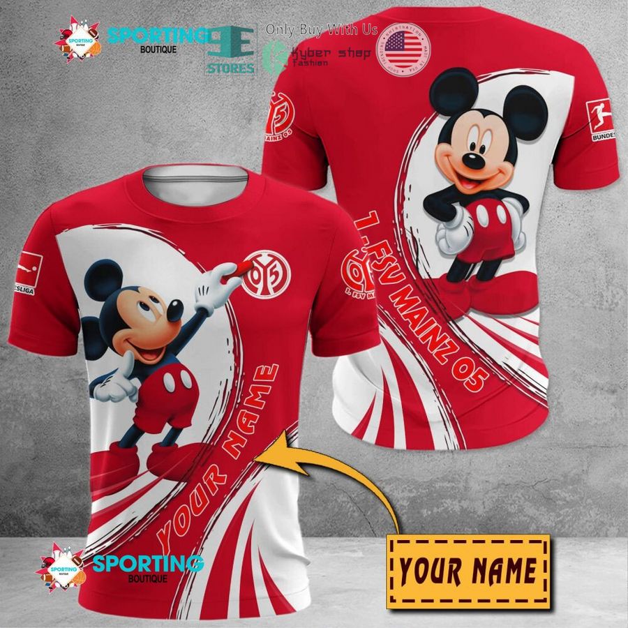 1. FSV Mainz 05 Custom Name Mickey T-Shirt