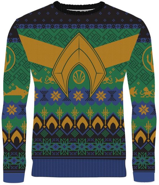 Aquaman Atlantean Tidings Ugly Christmas Sweater - Chow Down Movie Store