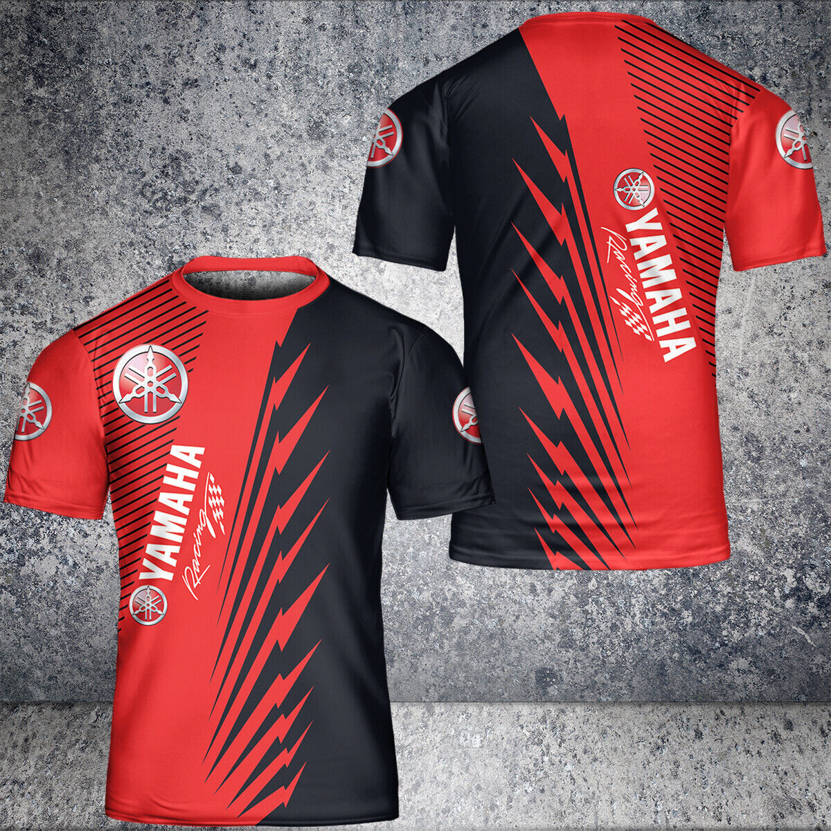 Yamaha Motorcycles Red Black T-Shirt V1