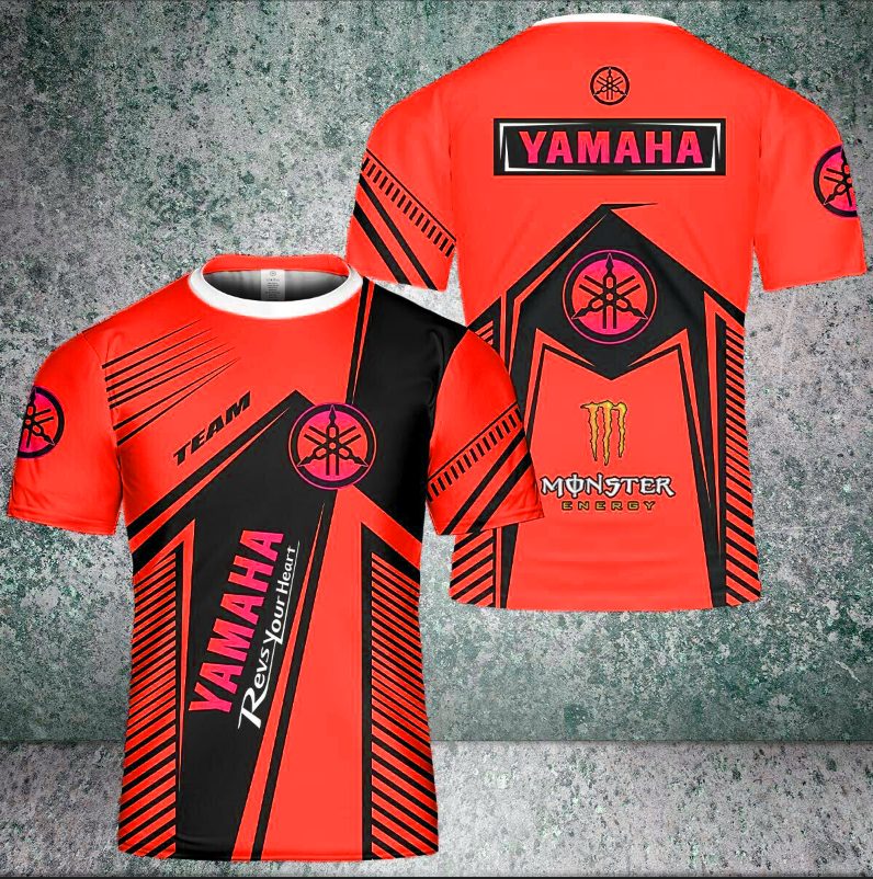 Yamaha Motorcycles Red Black T-Shirt V3