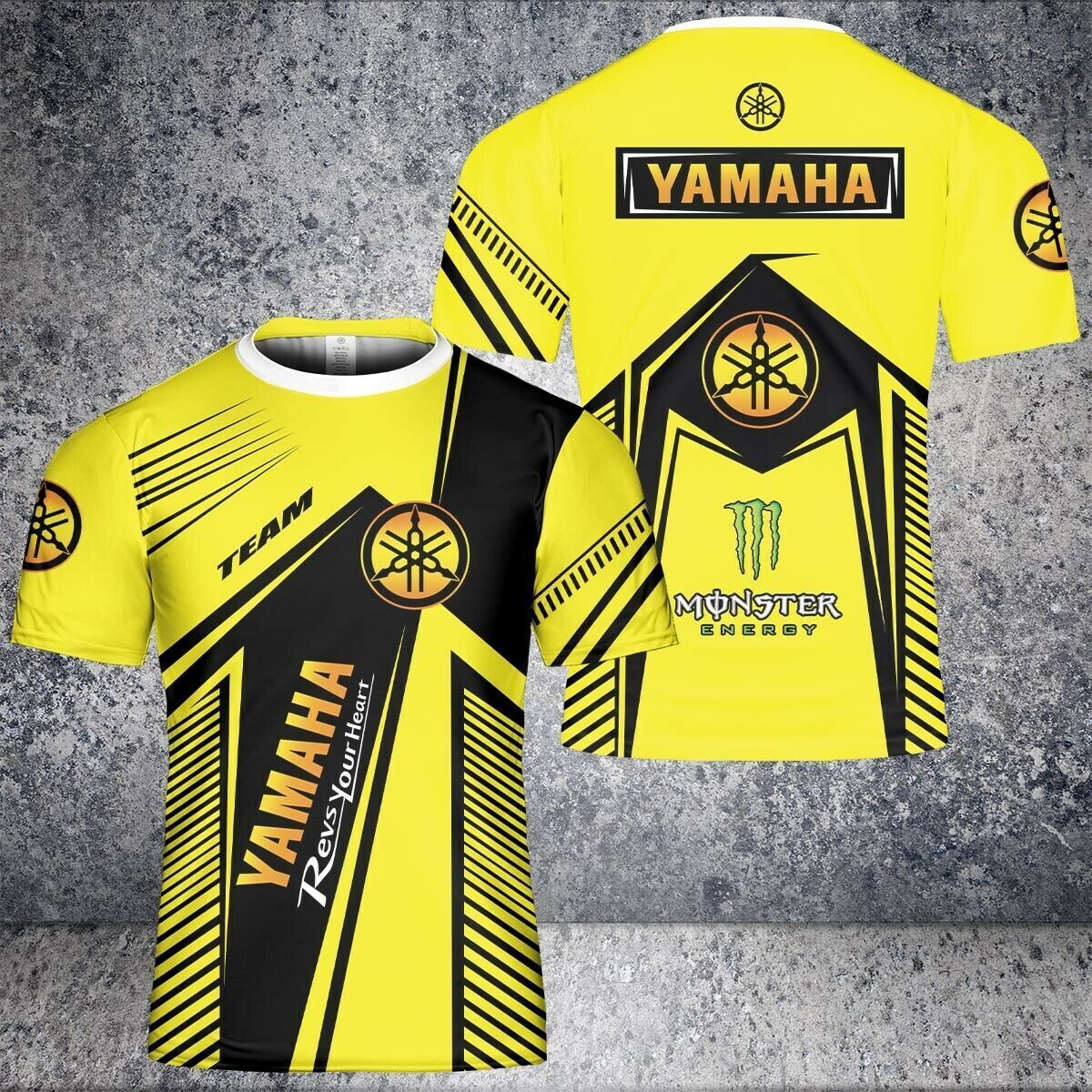 Yamaha Motorcycles Yellow Black T-Shirt