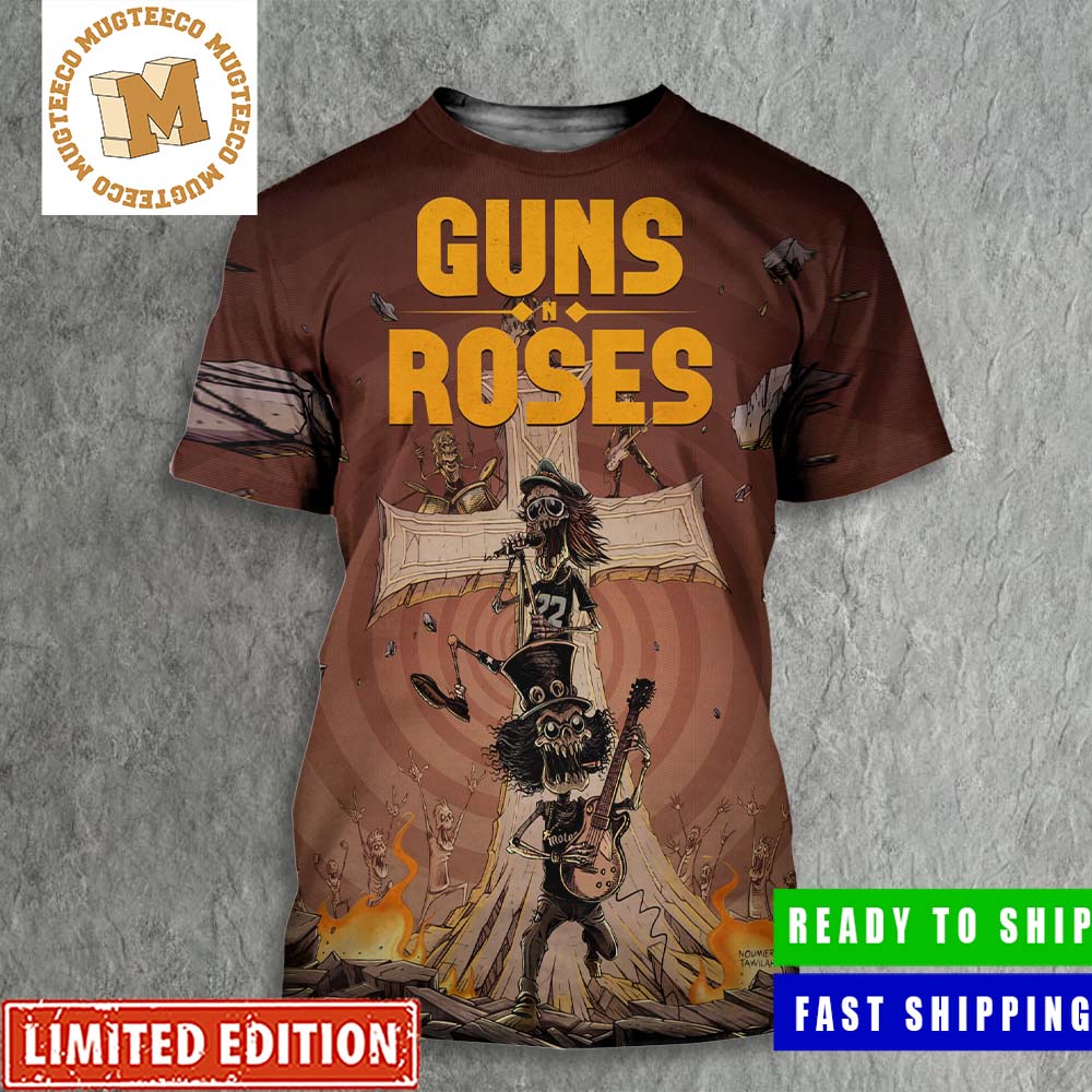 Orbit Guns N’ Roses Expanded Edition Released Oct 11th 2023 Comic Book Series Cover All Over Print Shirt