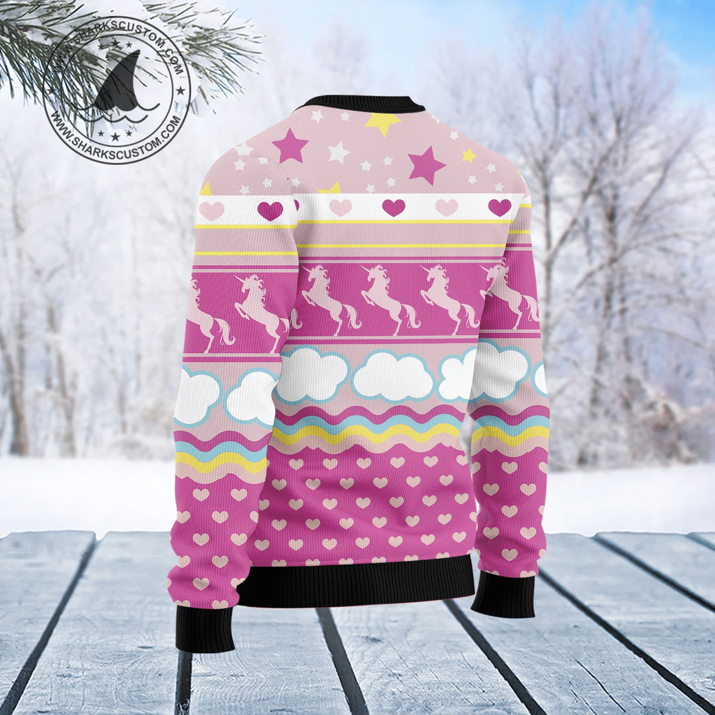 Pink unicorn clearance christmas sweater