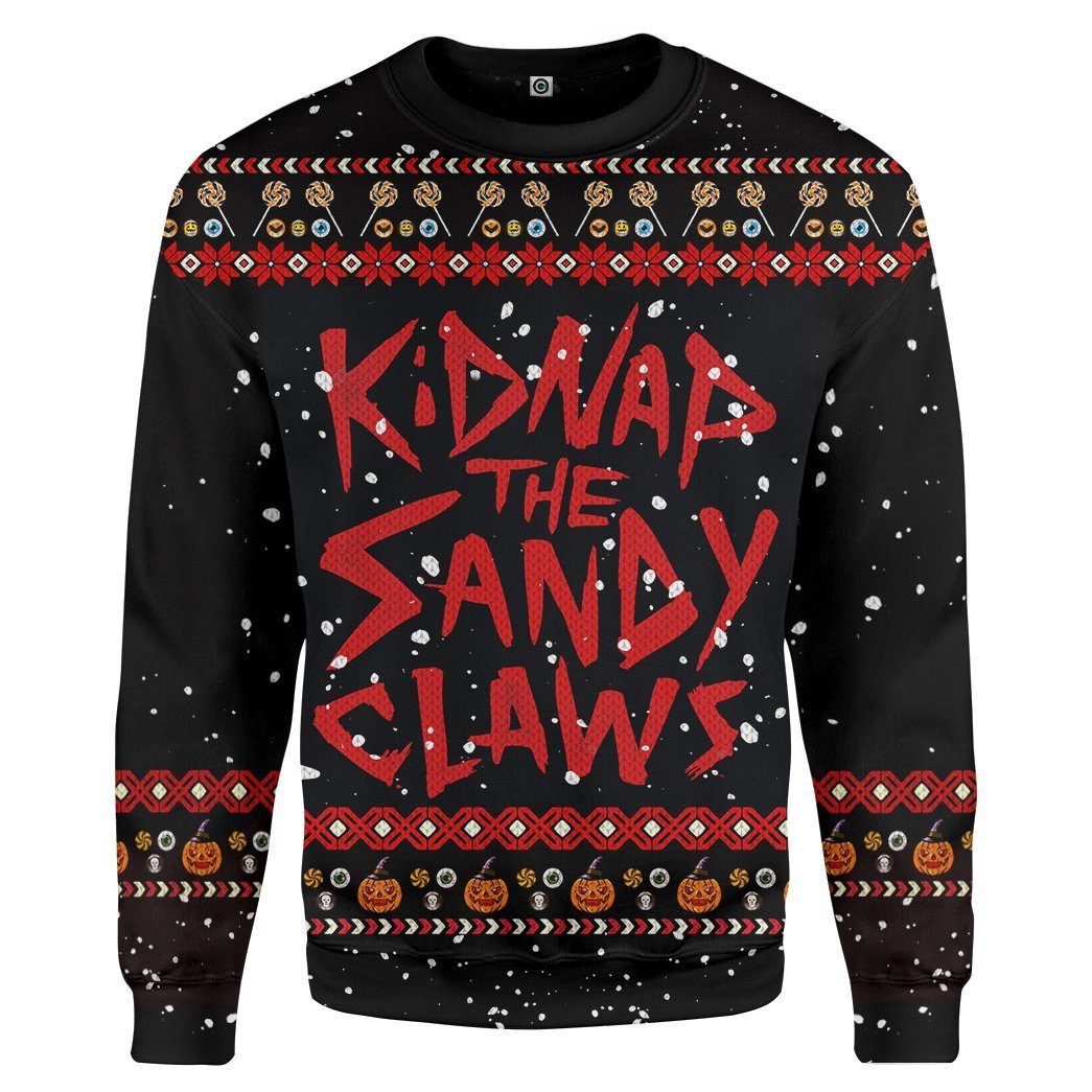 3D Kidnap The Sandy Claws Ugly Custom Sweatshirt Apparel - Chow Down Movie Store