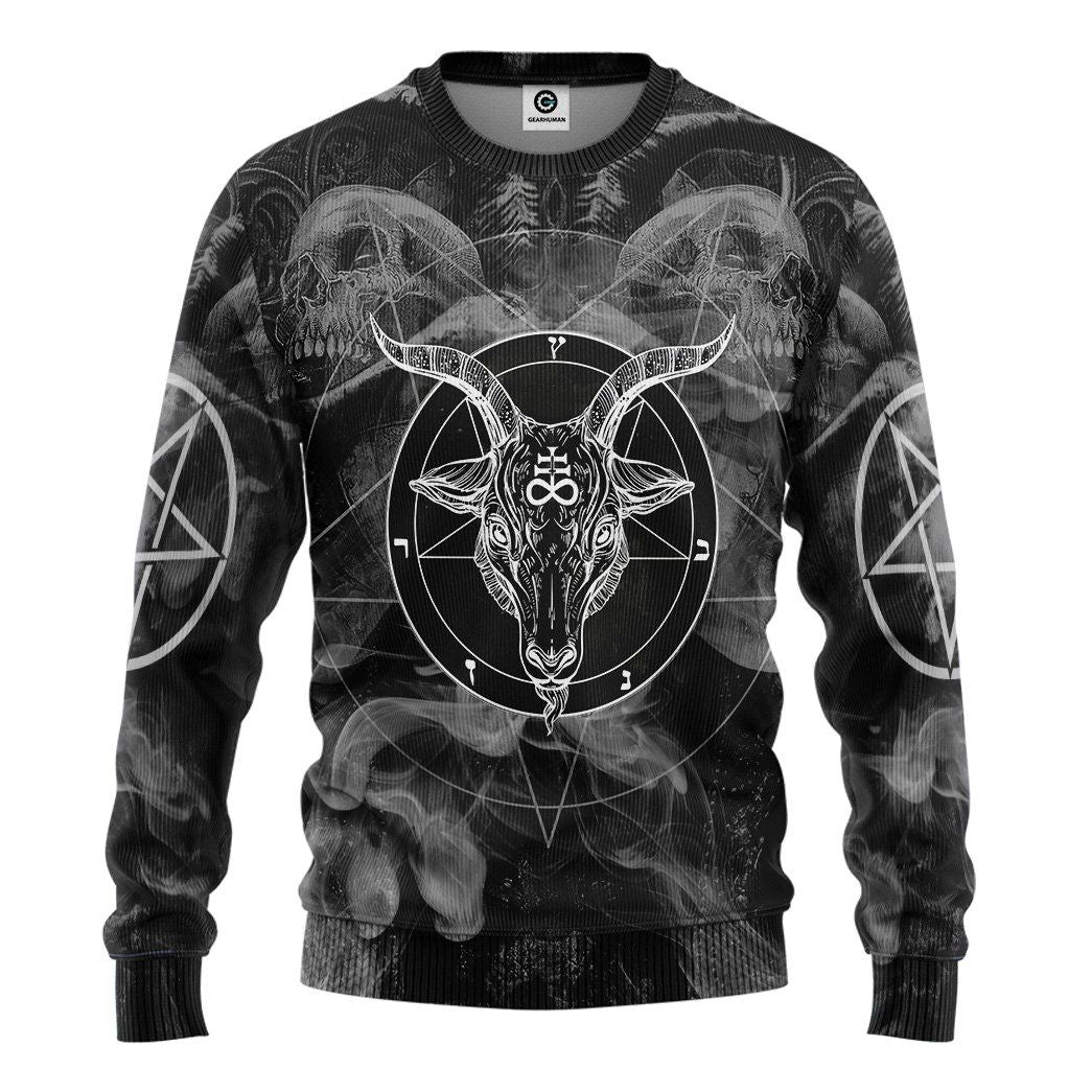 3D Satanic Not Today Jesus Custom Sweatshirt Apparel - Chow Down Movie Store