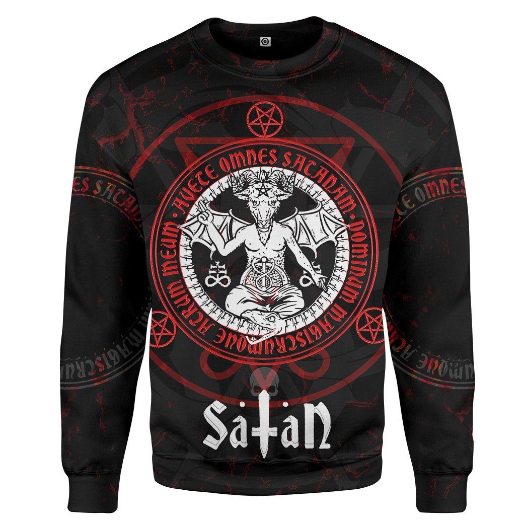 3D Sigil Of Baphomet Custom Sweatshirt Apparel - Chow Down Movie Store