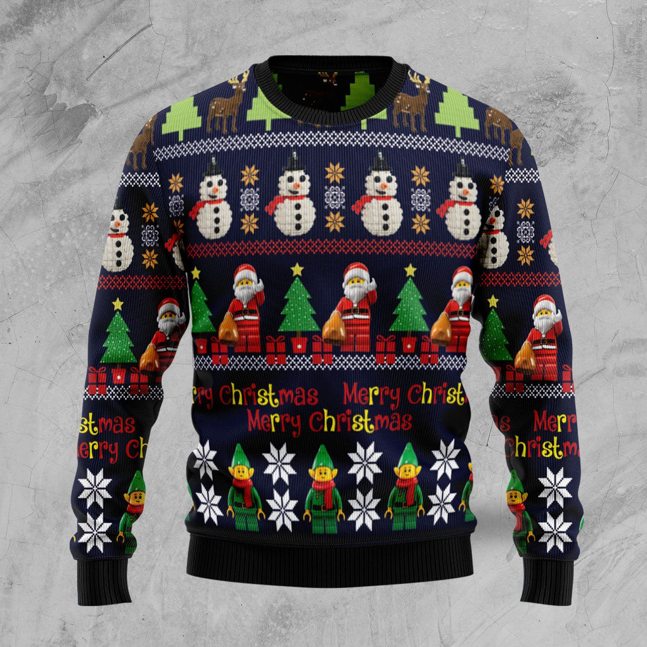 A Merry Lego Christmas Ugly Sweater - Chow Down Movie Store