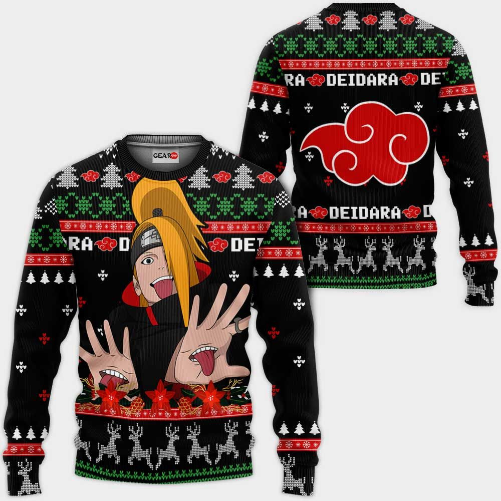 Akatsuki Deidara Ugly Christmas Naruto Anime Xmas 1k437 Gifts ,Naruto Anime Xmas Christmas Gift Fan - Chow Down Movie Store