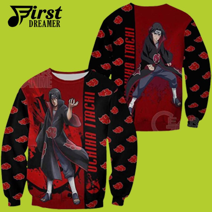 Akatsuki Itachi Akatsuki Ugly Christmas Sweater Naruto Anime Akatsuki Christmas Sweater - Chow Down Movie Store