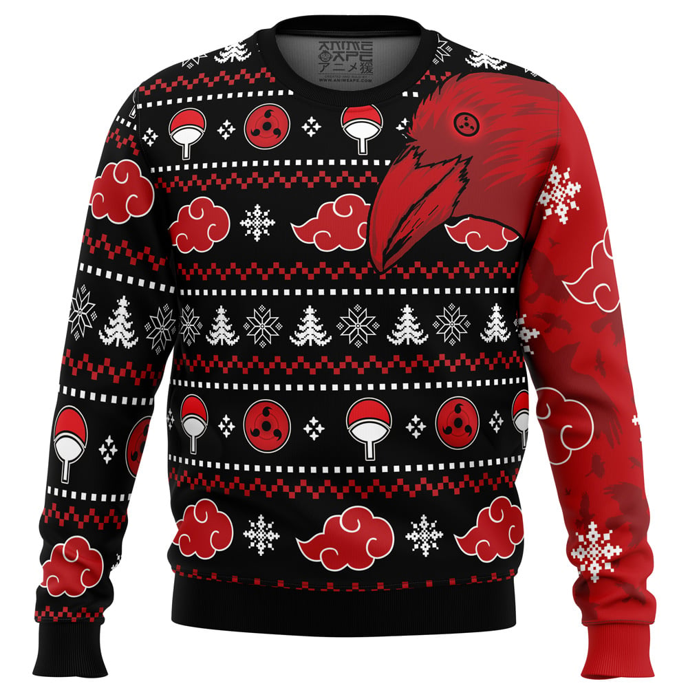 Akatsuki Itachi Symbolic Crows Naruto Christmas Sweater - Chow Down Movie Store