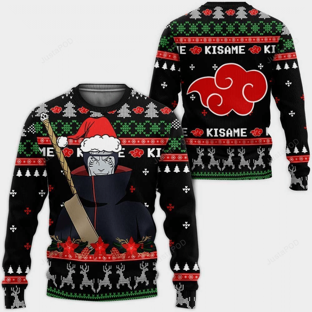 Akatsuki Kisame Naruto Anime 14 Ugly Sweater - Chow Down Movie Store