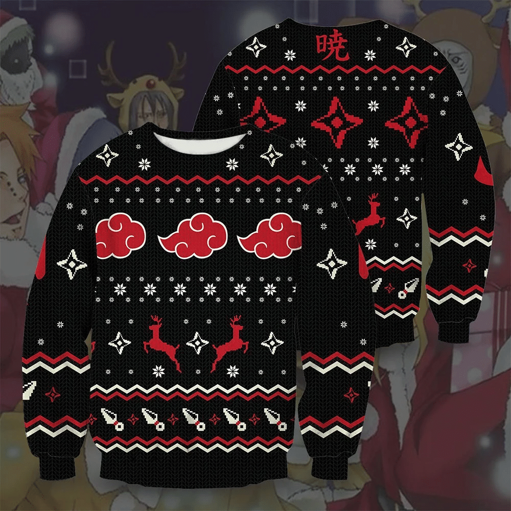 Akatsuki Naruto Anime 1 Ugly Sweater Gifts - Chow Down Movie Store