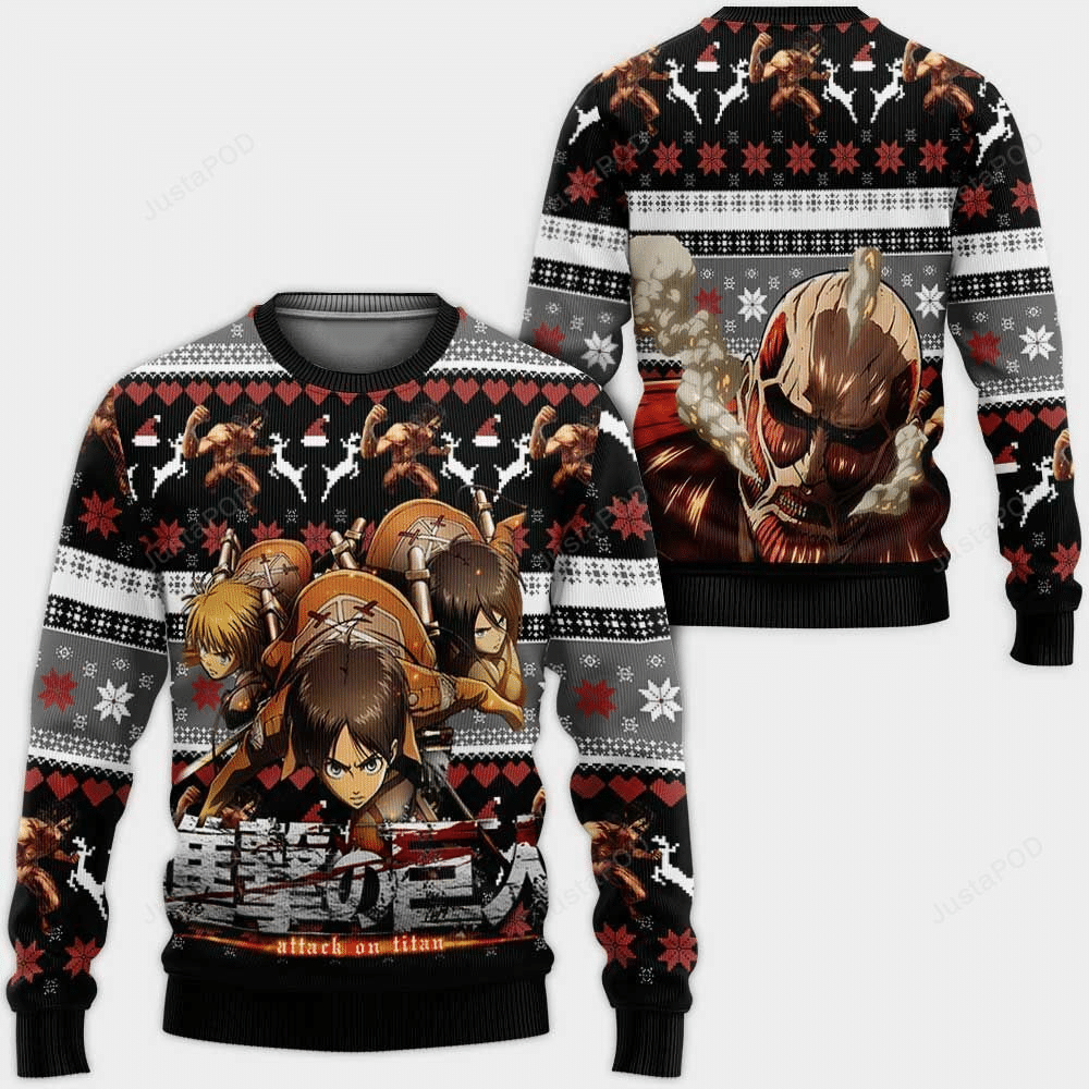 AOT Squad Ugly Sweater - Chow Down Movie Store