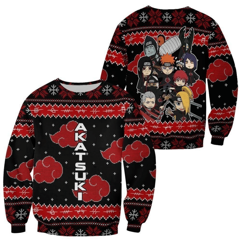 Akatsuki Naruto Anime 2 Ugly Sweater - Chow Down Movie Store