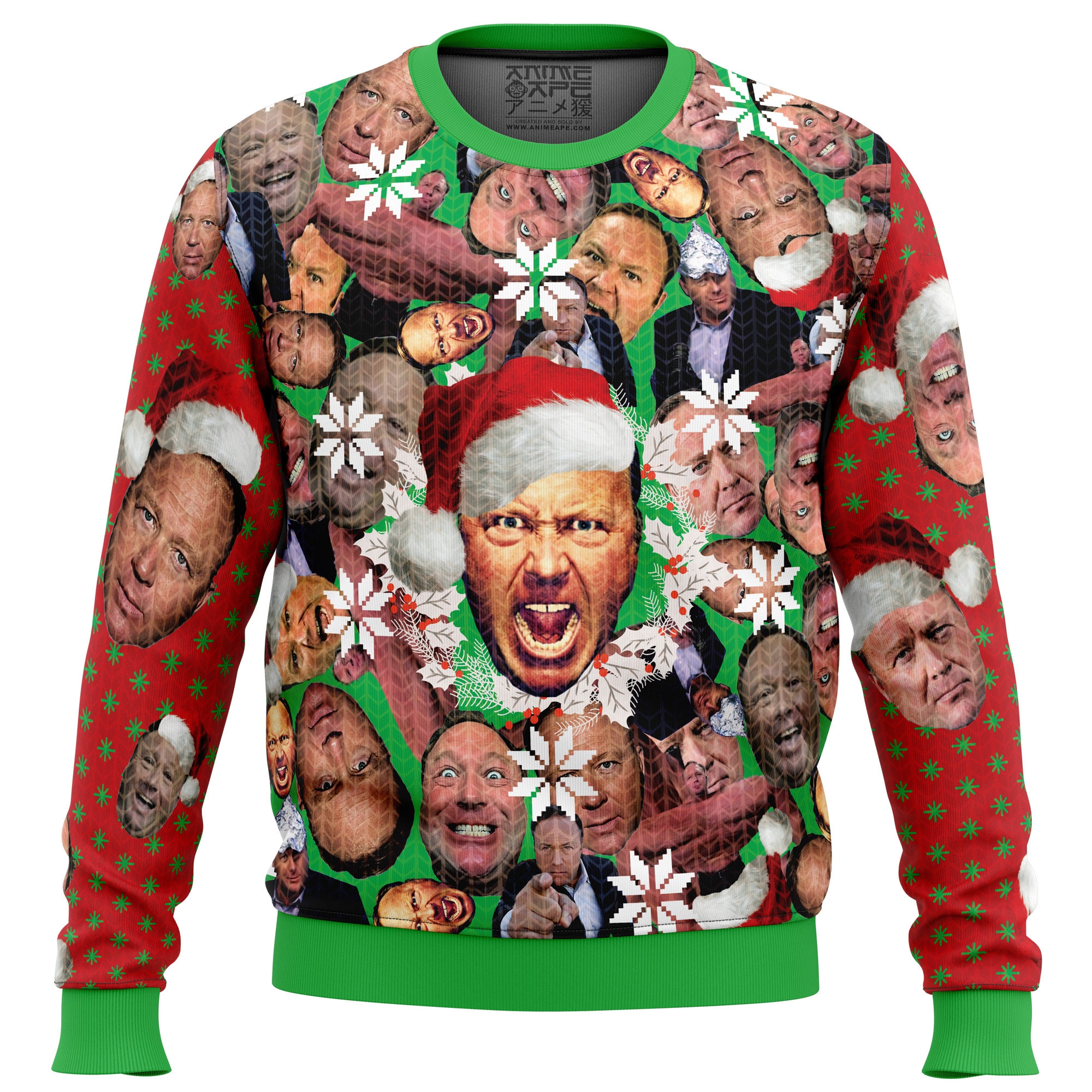 Alex Jones Ugly Christmas Sweater - Chow Down Movie Store