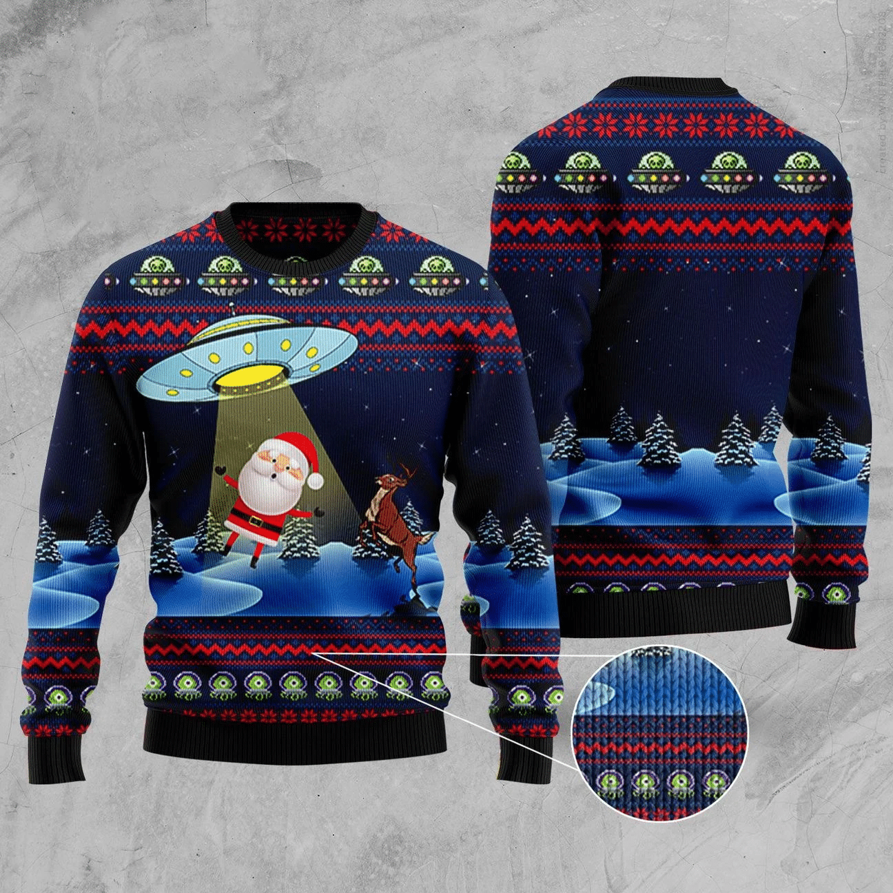 Alien Ugly Christmas Sweater US3073 - Chow Down Movie Store