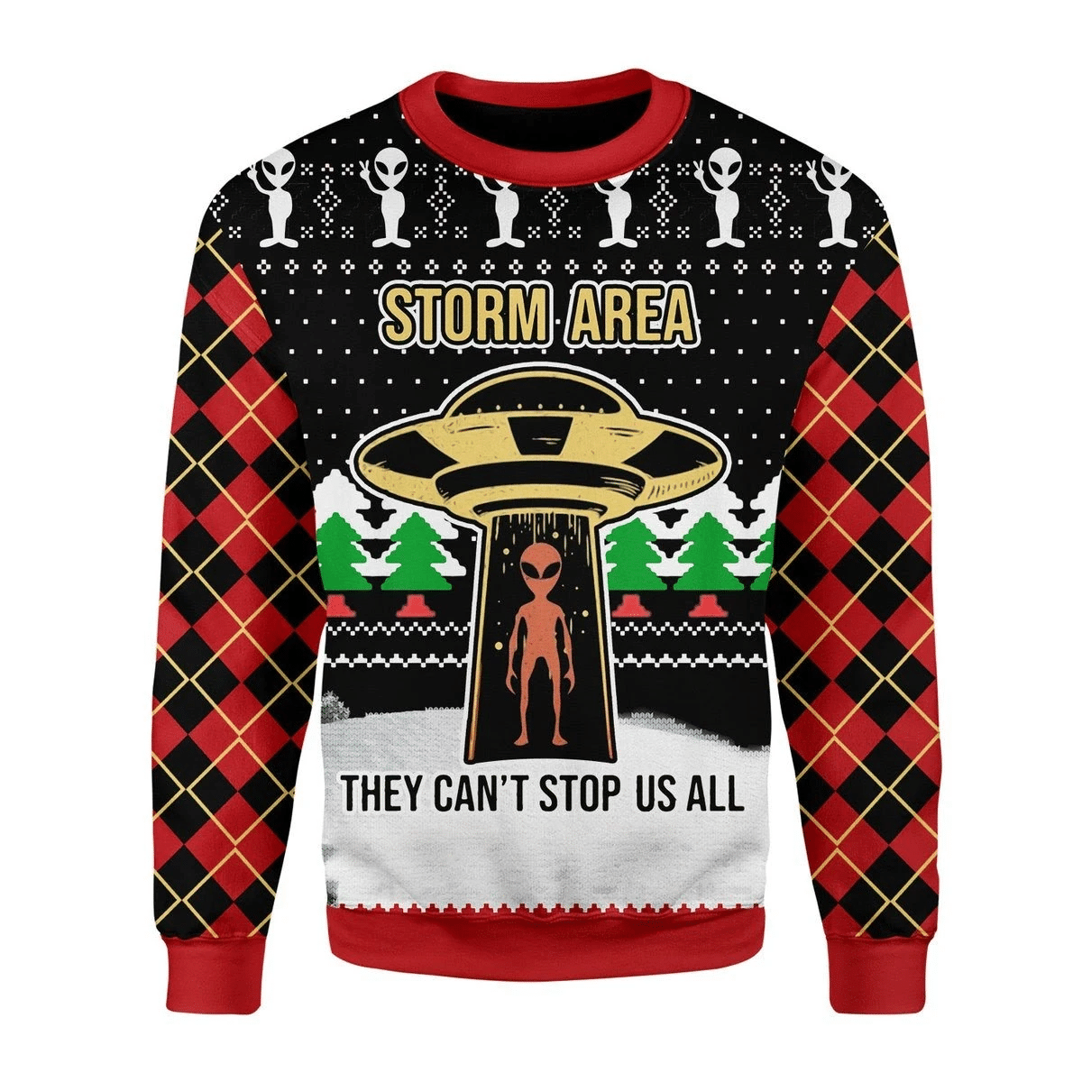 Alien Ugly Christmas Sweater US3441 - Chow Down Movie Store