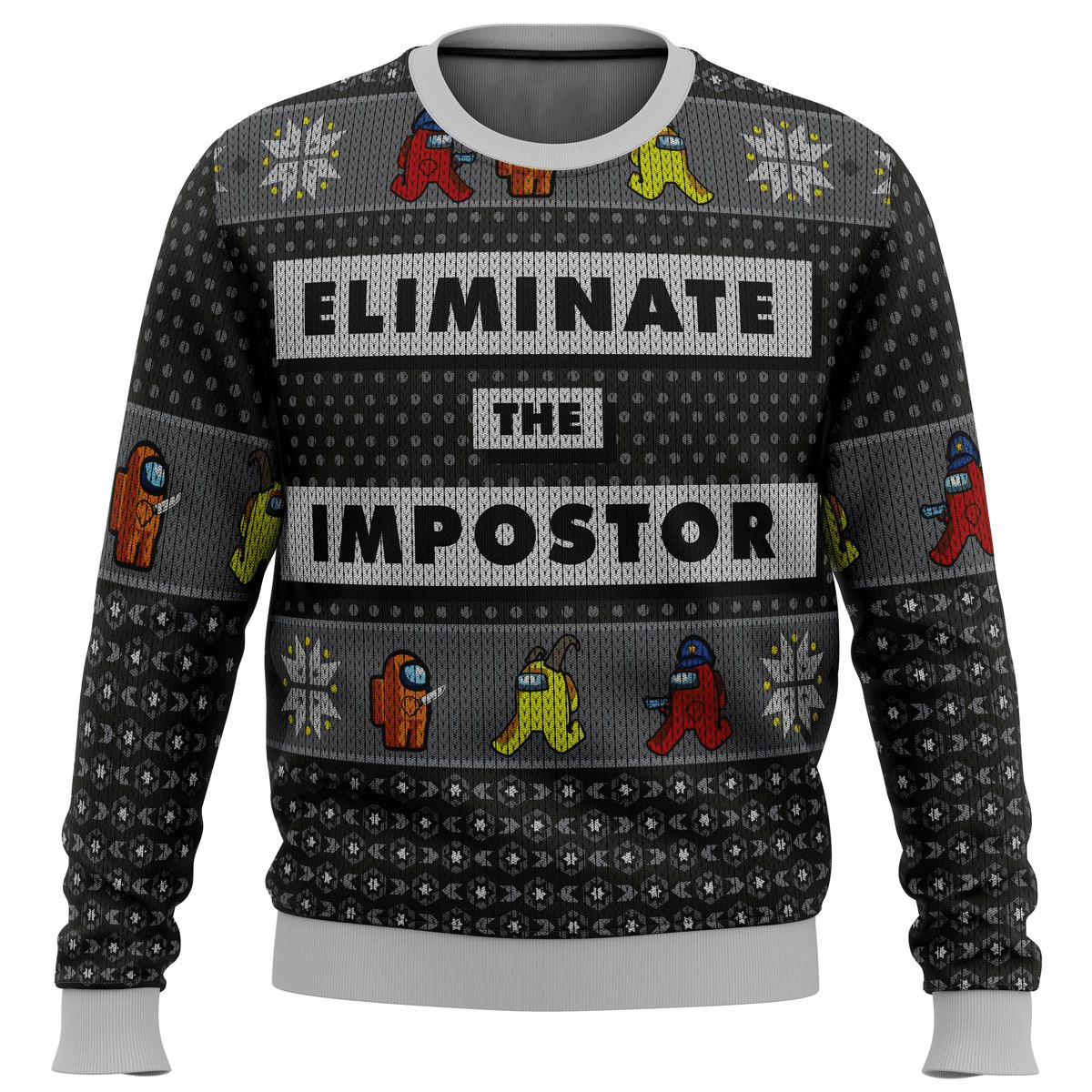 Among Us Eliminate The Impostor 8 Ugly Sweater Gifts - Chow Down Movie Store