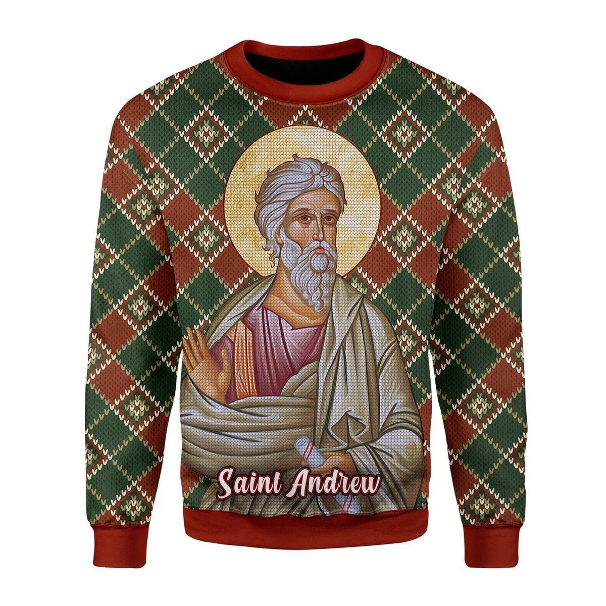 Andrew The Apostle Ugly Christmas Sweater US3636 - Chow Down Movie Store