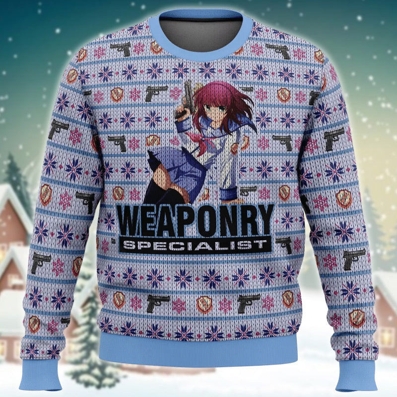 Angel Beats Nakamura Yuri Weaponry Specialist Ugly Sweater - Chow Down Movie Store