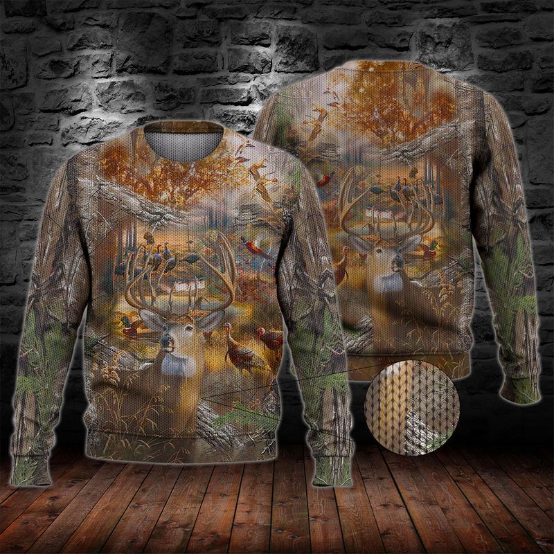 Animal Hunting Ugly Christmas Sweater - Chow Down Movie Store