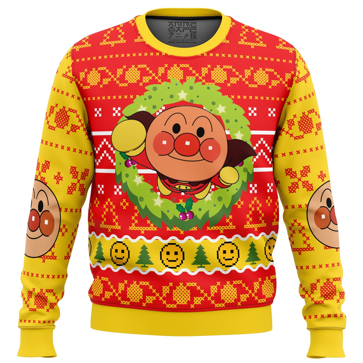 Anpanman Ugly Christmas Sweater - Chow Down Movie Store