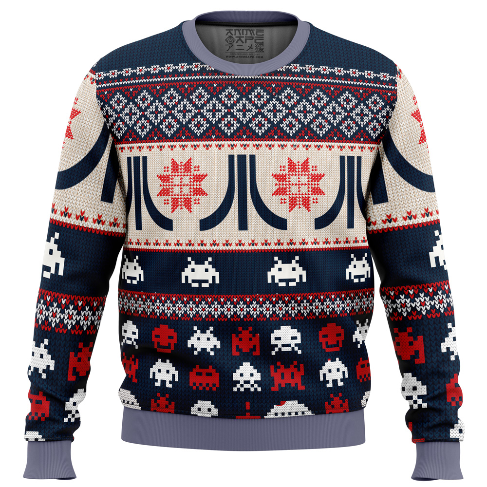 Atari Classic Ugly Christmas Sweater - Chow Down Movie Store