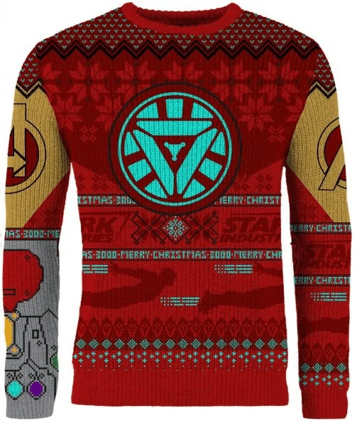 Avengers Iron Man Power Gauntlet Christmas Sweater, Iron Man Christmas Gift, Iron Man Christmas Shirt - Chow Down Movie Store