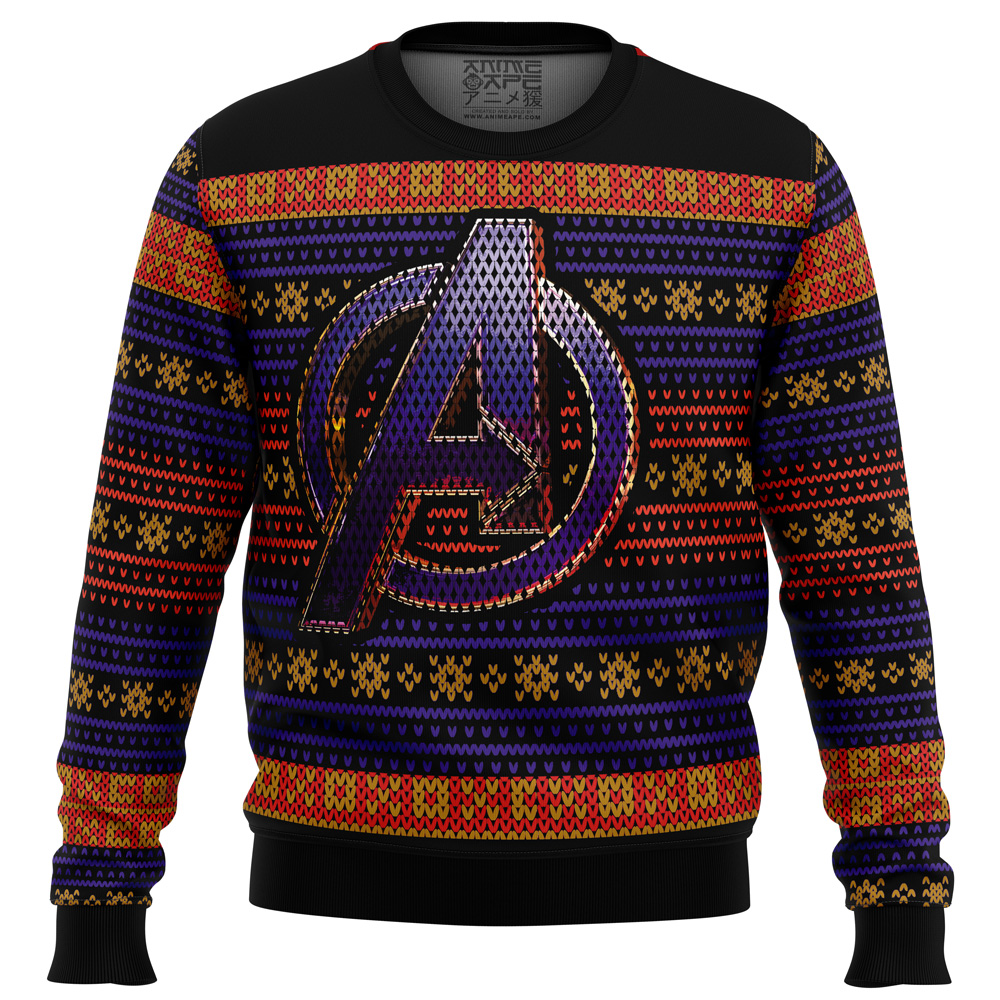 Avengers Logo Ugly Christmas Sweater - Chow Down Movie Store