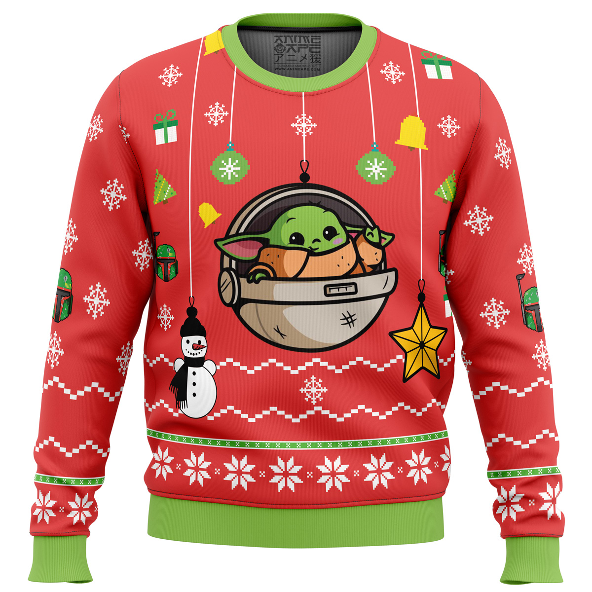 Baby Yoda Ugly Christmas Sweater - Chow Down Movie Store