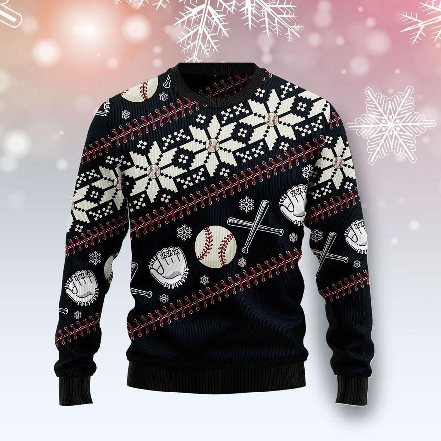 Baseball Ugly Christmas Sweater US1368 - Chow Down Movie Store