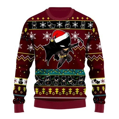 Batman DC Christmas 3 Ugly Sweater Gifts, Batman DC Gift Fan Ugly Sweater - Chow Down Movie Store