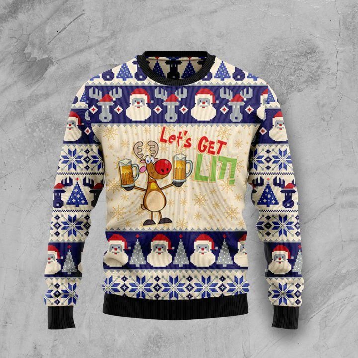 Beer Ugly Christmas Sweater US1849 - Chow Down Movie Store