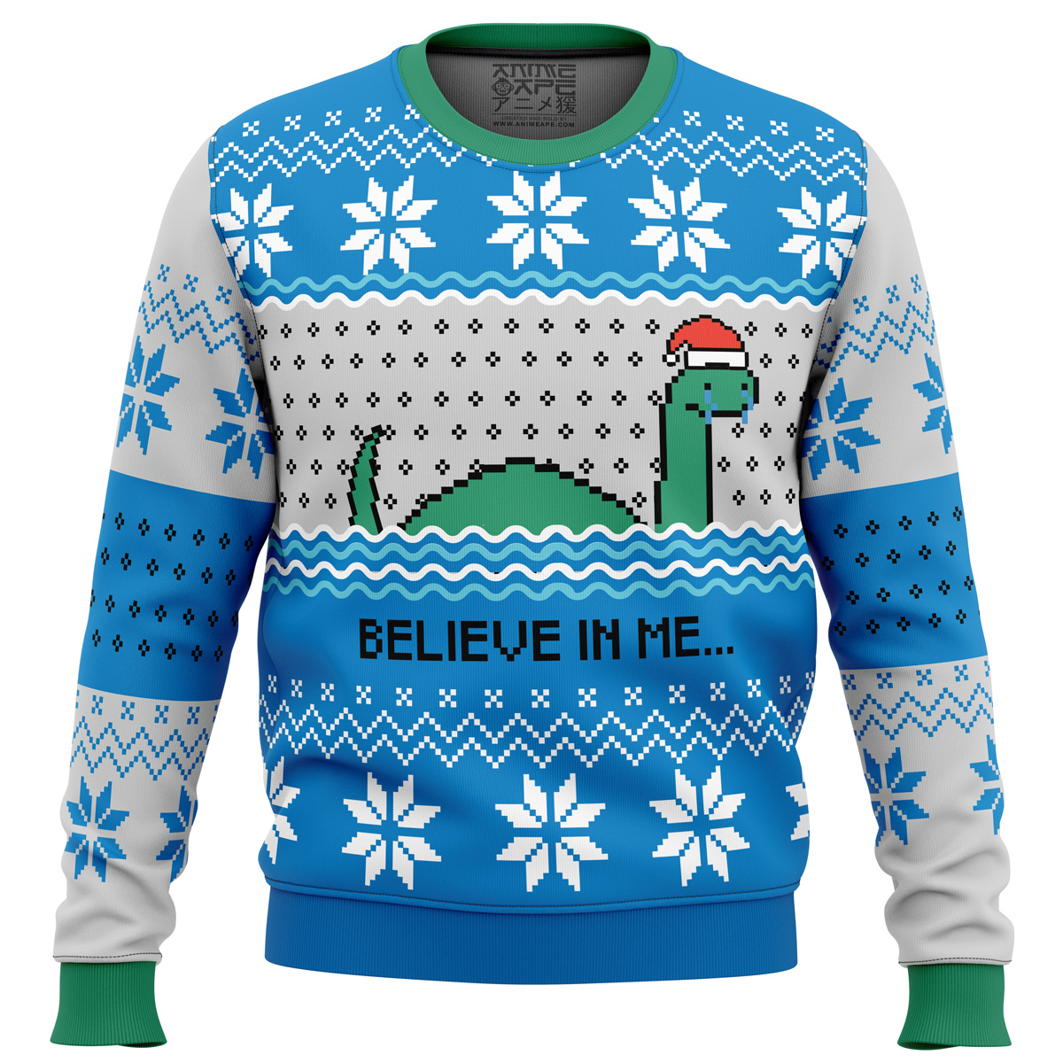 Believe in me...Nessie Ugly Christmas Sweater - Chow Down Movie Store