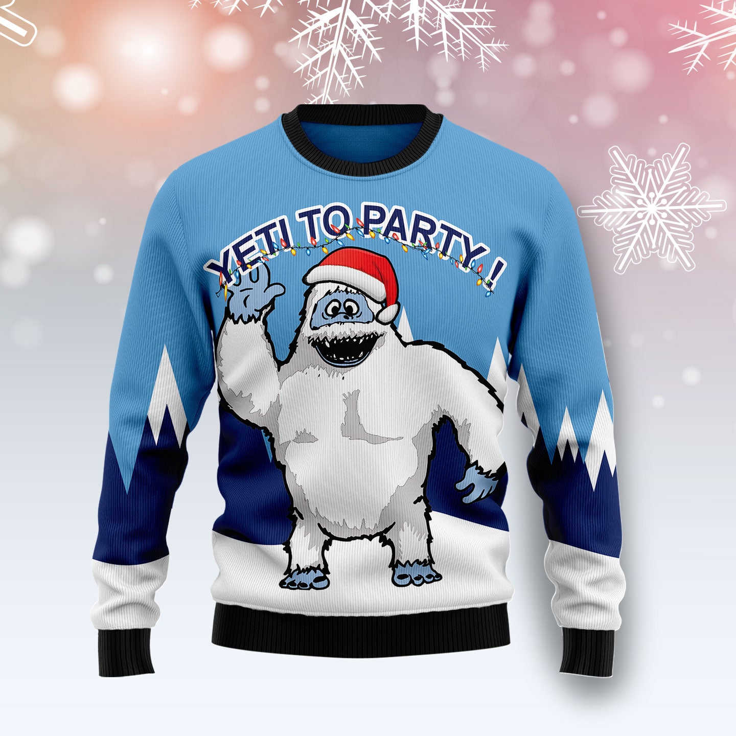 Bigfoot Party Ugly Christmas Sweater - Chow Down Movie Store