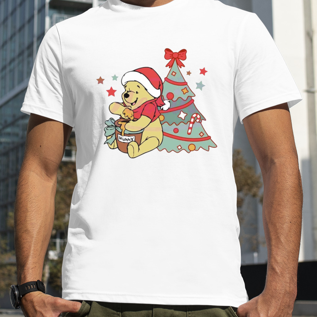 Winni the pooh bear Christmas shirt