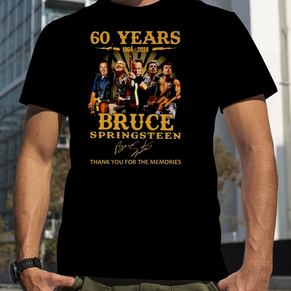 60 Years 1964 – 2024 Bruce Springsteen Thank You For The Memories Signature T-shirt