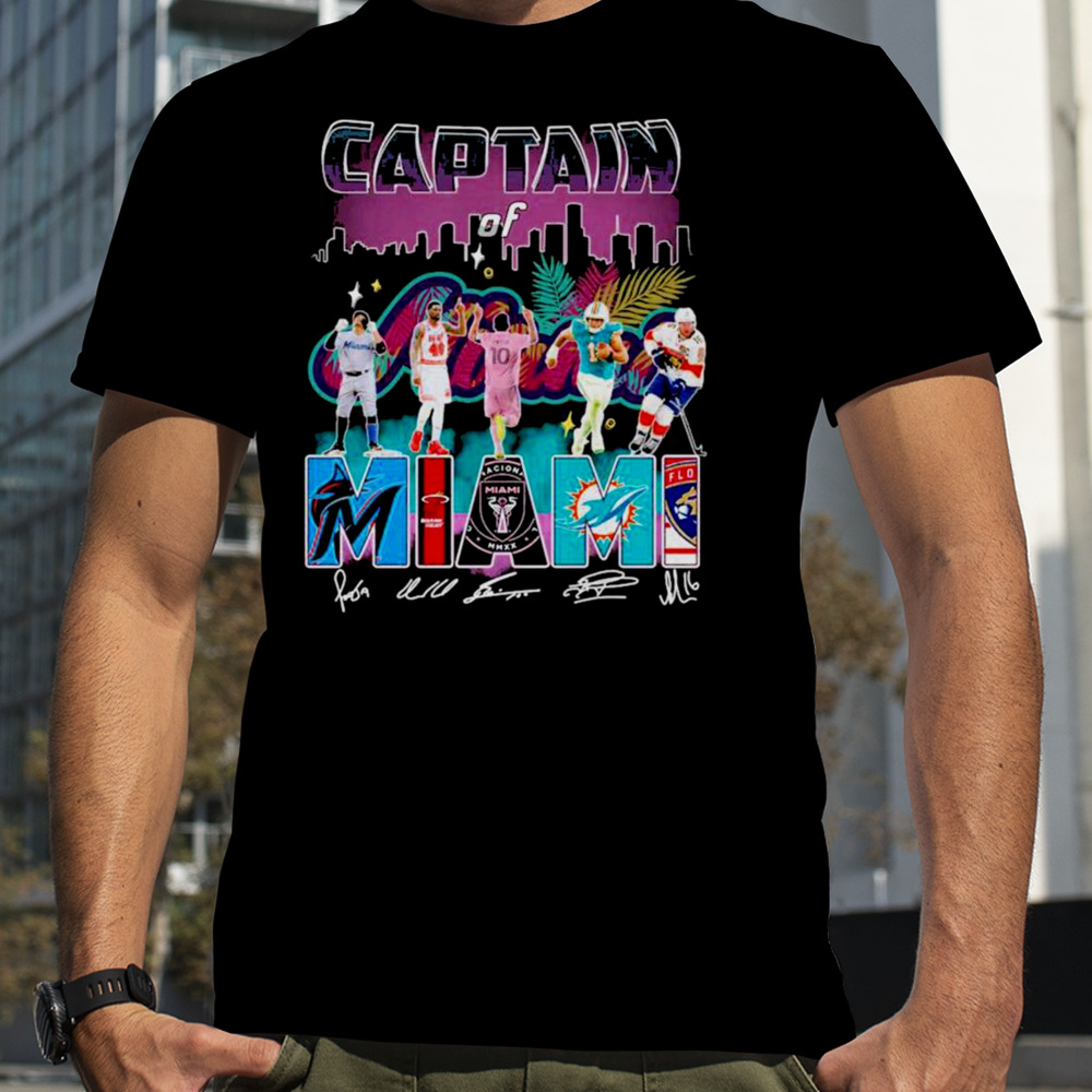 Captain of Miami Sports Team Signatures shirt