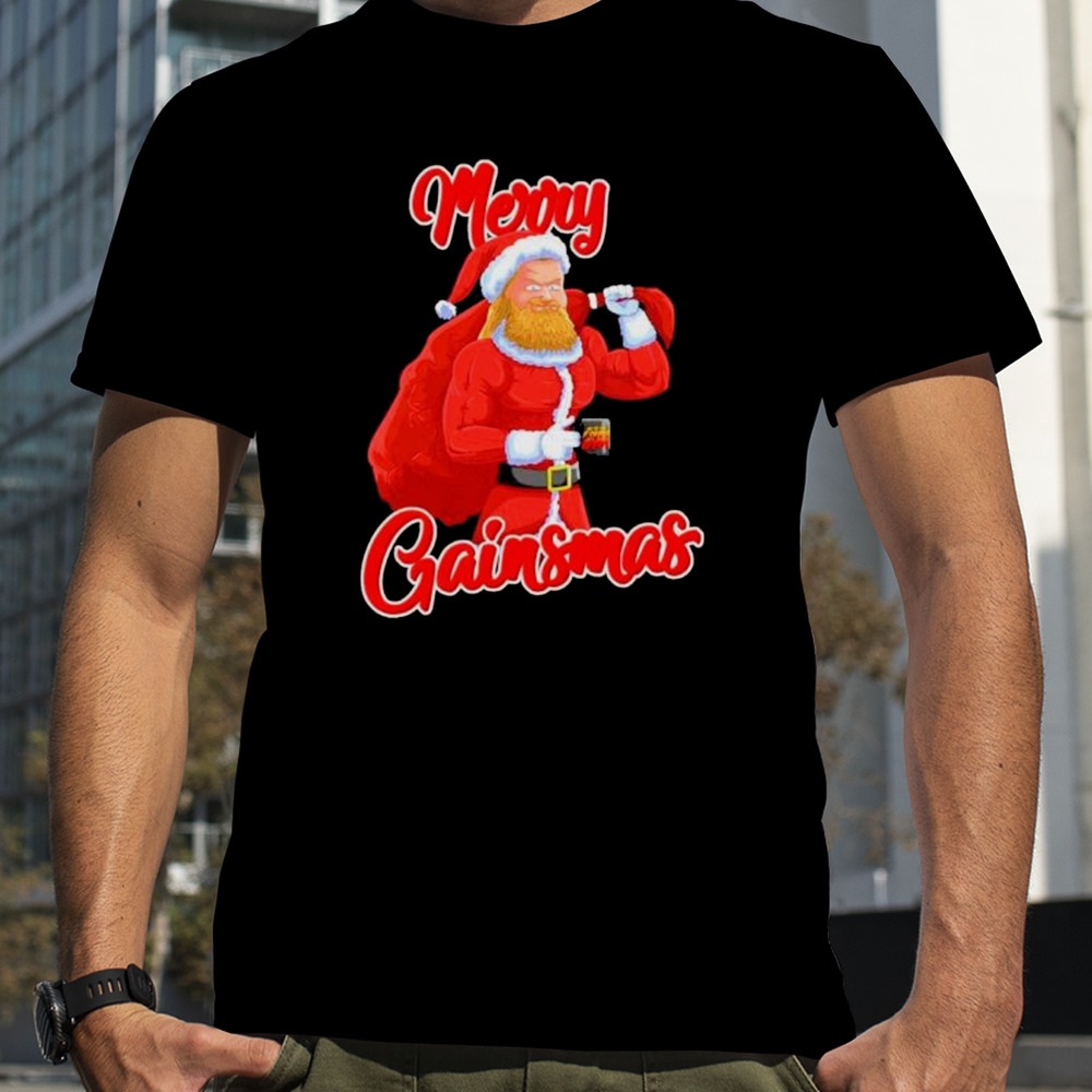 Fitness Santa Merry Gainsmas shirt