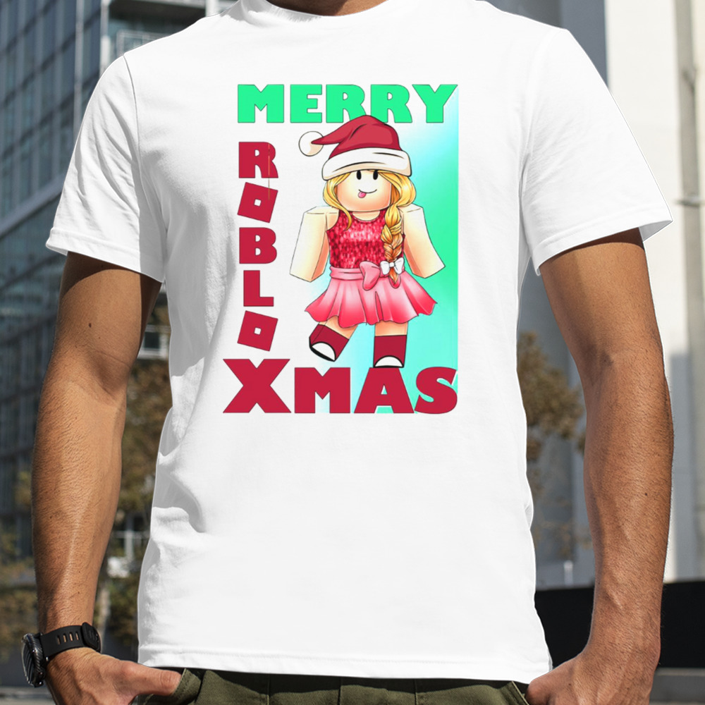 Merry Roblox Xmas Christmas Girl shirt