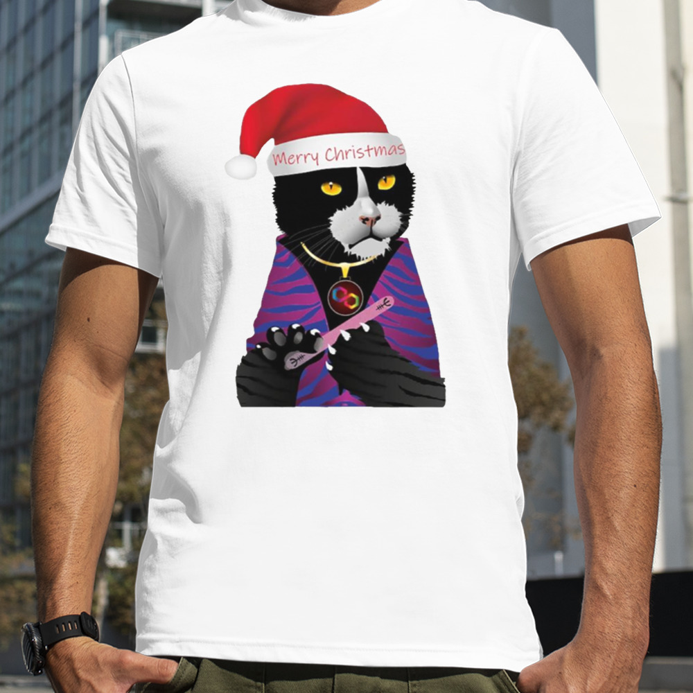 Tuxedo Cat The Carefree 204 Christmas shirt