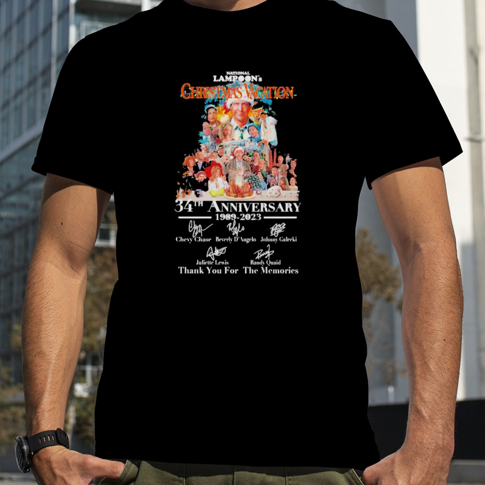 Official National Lampoon’s Christmas Vacation 34th Anniversary 1989 – 2023 Thank You For The Memories T-Shirt