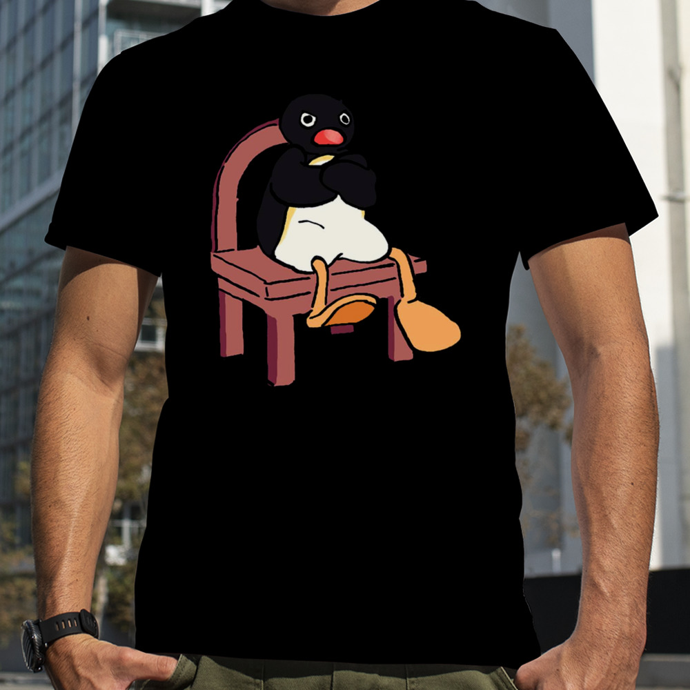 Sulking Sitting Penguin Meme Pingu shirt