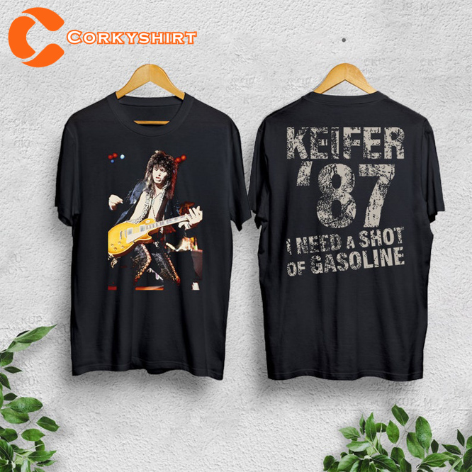 1987 Tom Keifer Shot of Gasoline Double Sided Country Music T-Shirt