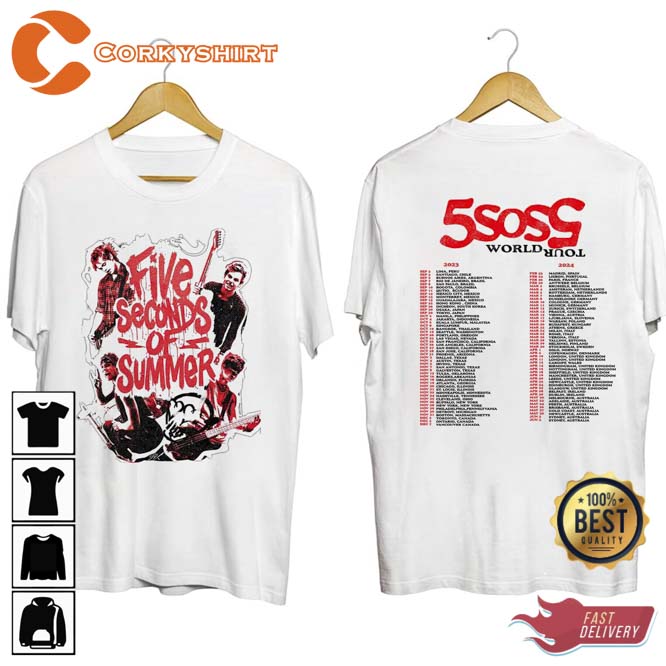 5 Seconds Of Summer World Tour 2023 2024 Shirt