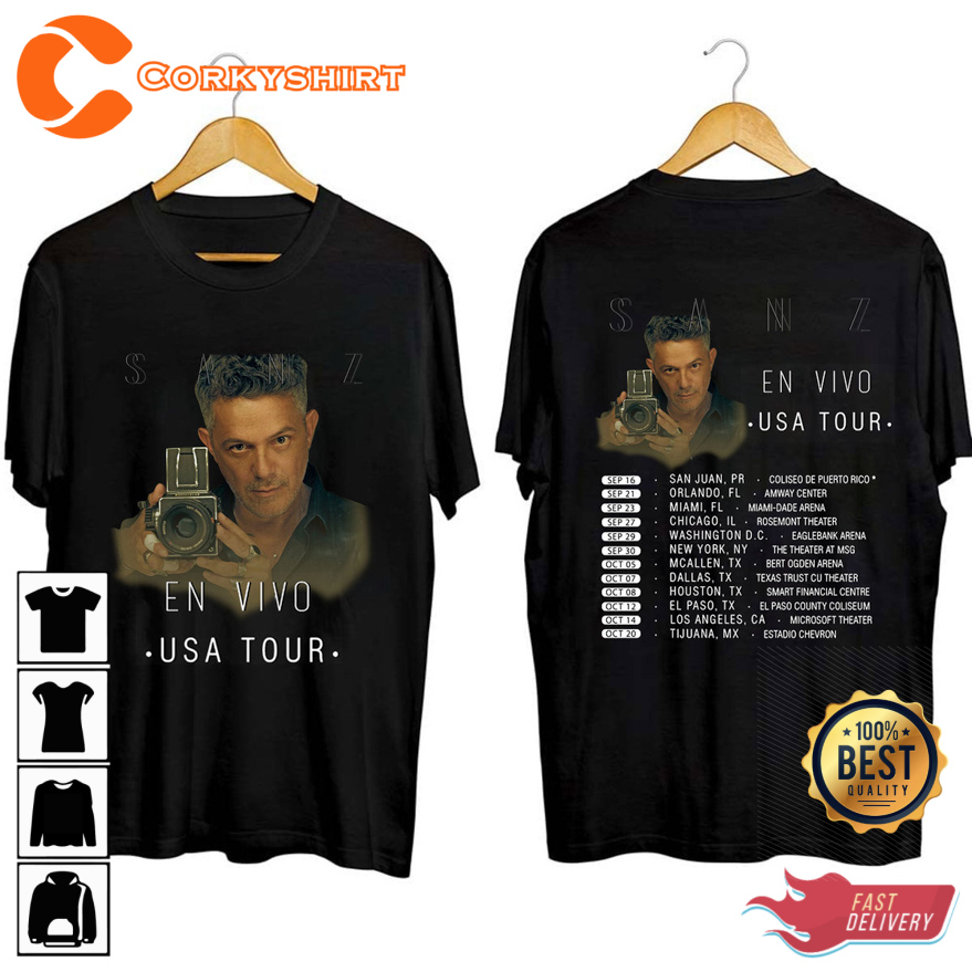 Alejandro Tour 2023 Sanz En Vivo USA Tour T-shirt